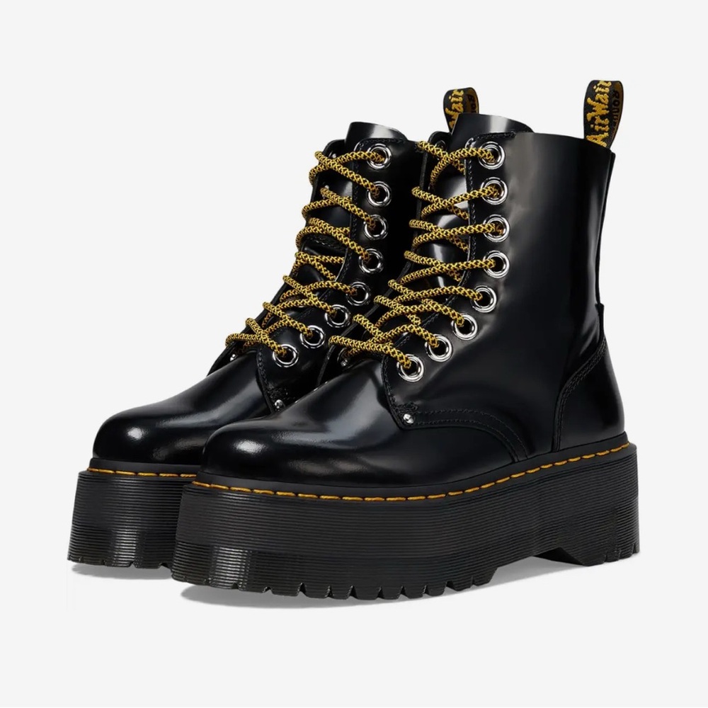Dr. Martens Black Platform Combat Boots